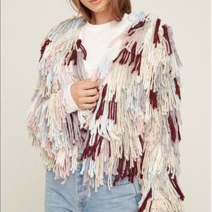 CASSIDY MULTI-COLOR SHAGGY CARDIGAN